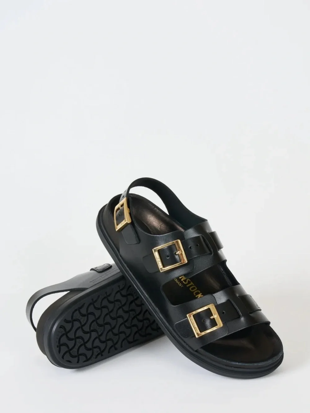 Birkenstock Cannes Exquisite Natural Leather Sandals Black 39 Narrow - Picture 10 of 16